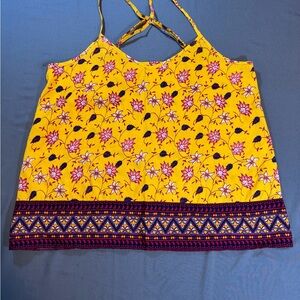 Hollister Yellow Floral Camisole